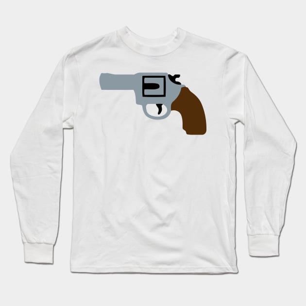 Magnum Gun (Handgun) Emoticon Long Sleeve T-Shirt by AnotherOne